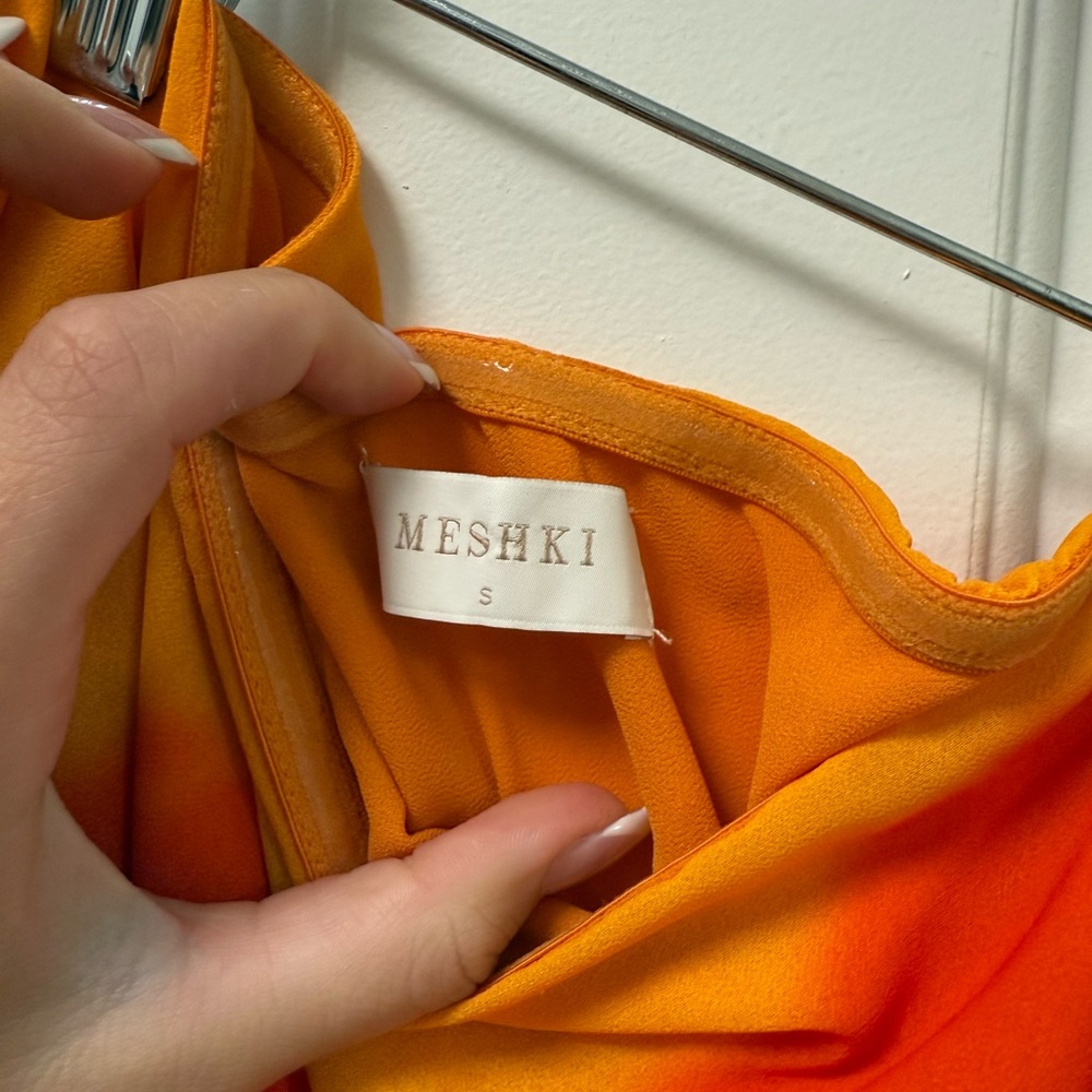 Meshki Orange and Red Strapless Maxi Dress - Picture 5 of 5